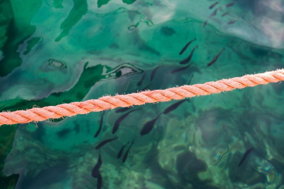 Free Image of Rope Tethered to Body of Water 