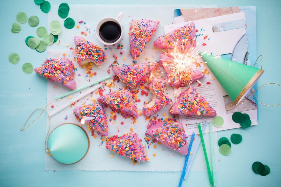 Free Image of Table With Sprinkles and Coffee Cup 