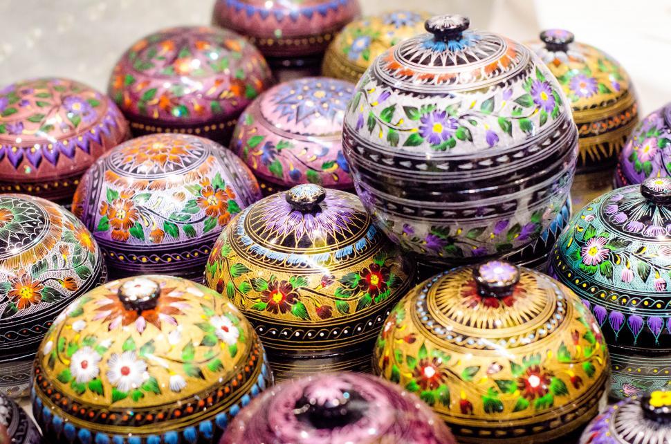 Free Image of Thai painted ornaments 
