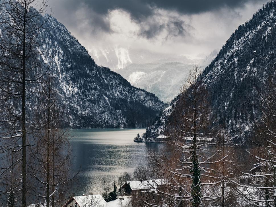 Free Image of Lake Surrounded by Mountains 