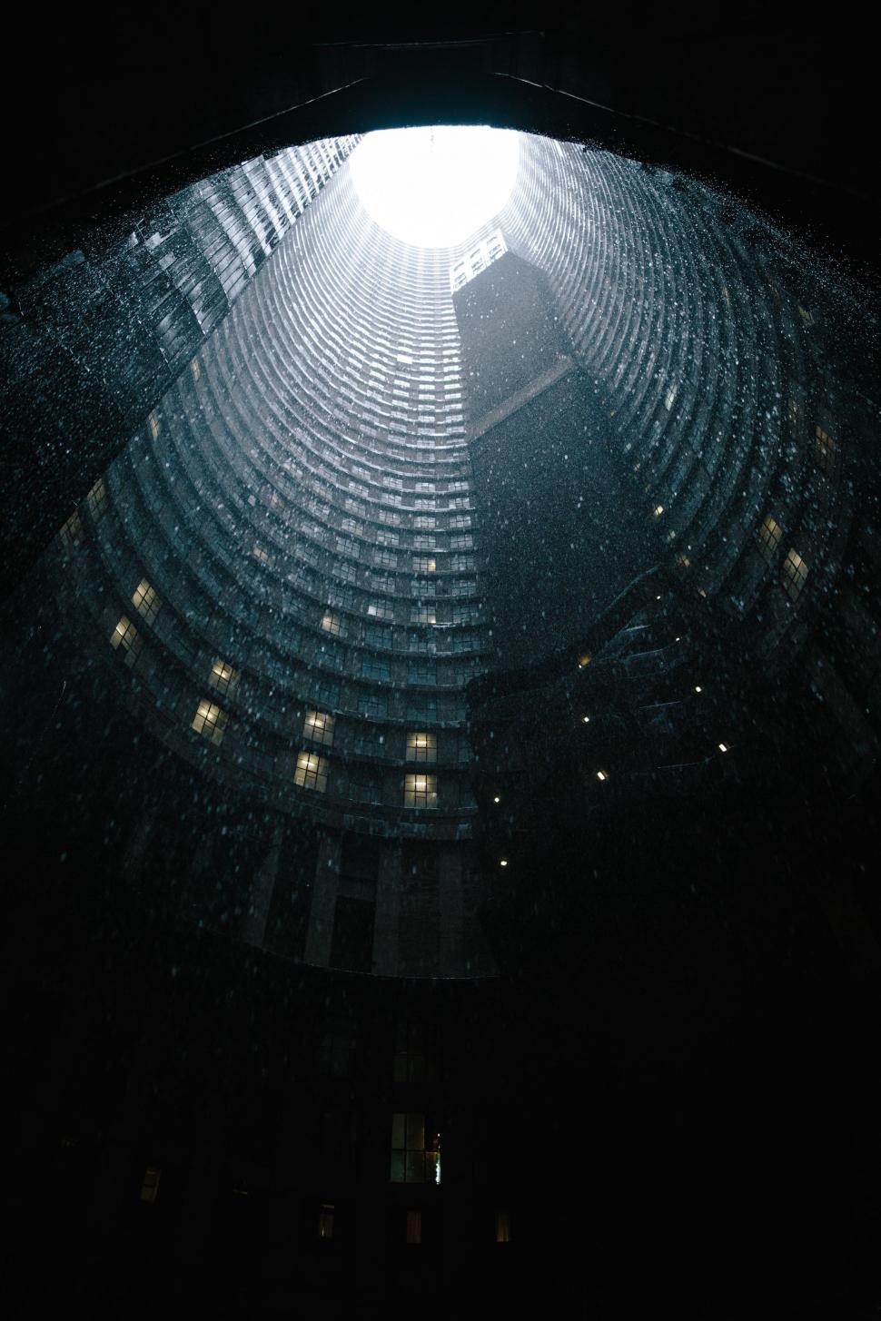 Free Image of Towering Building With Glowing Light 