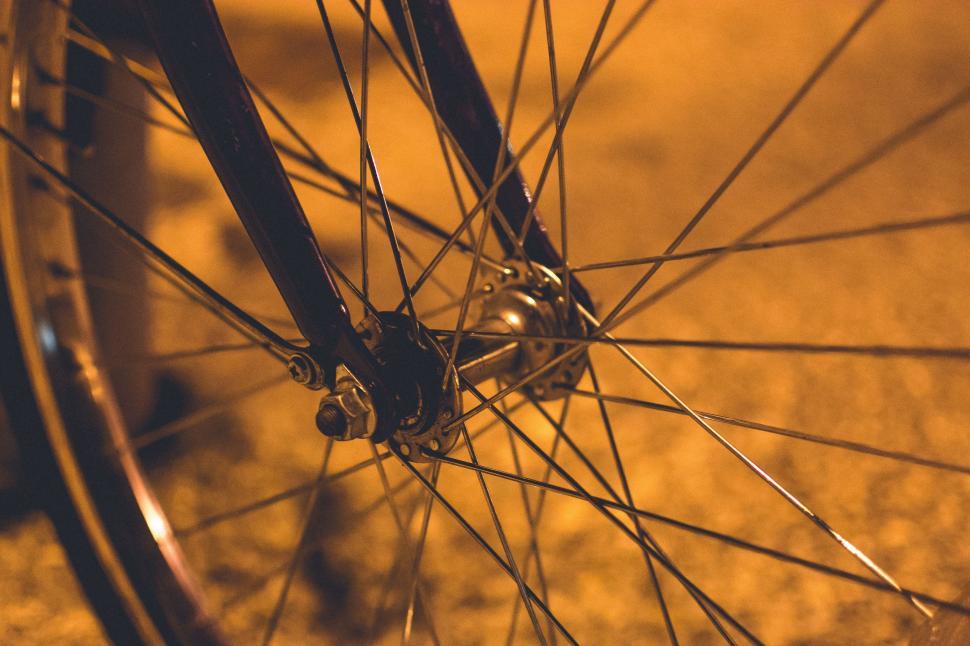 Free Image of Close-Up of Bicycle Spokes 
