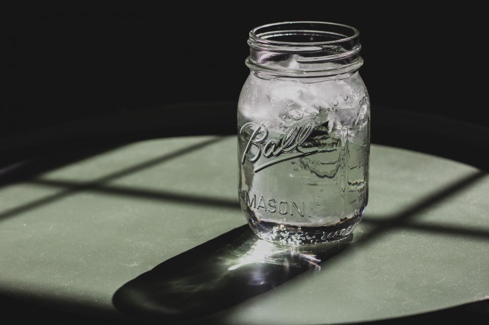 Free Image of Glass Jar on Table 