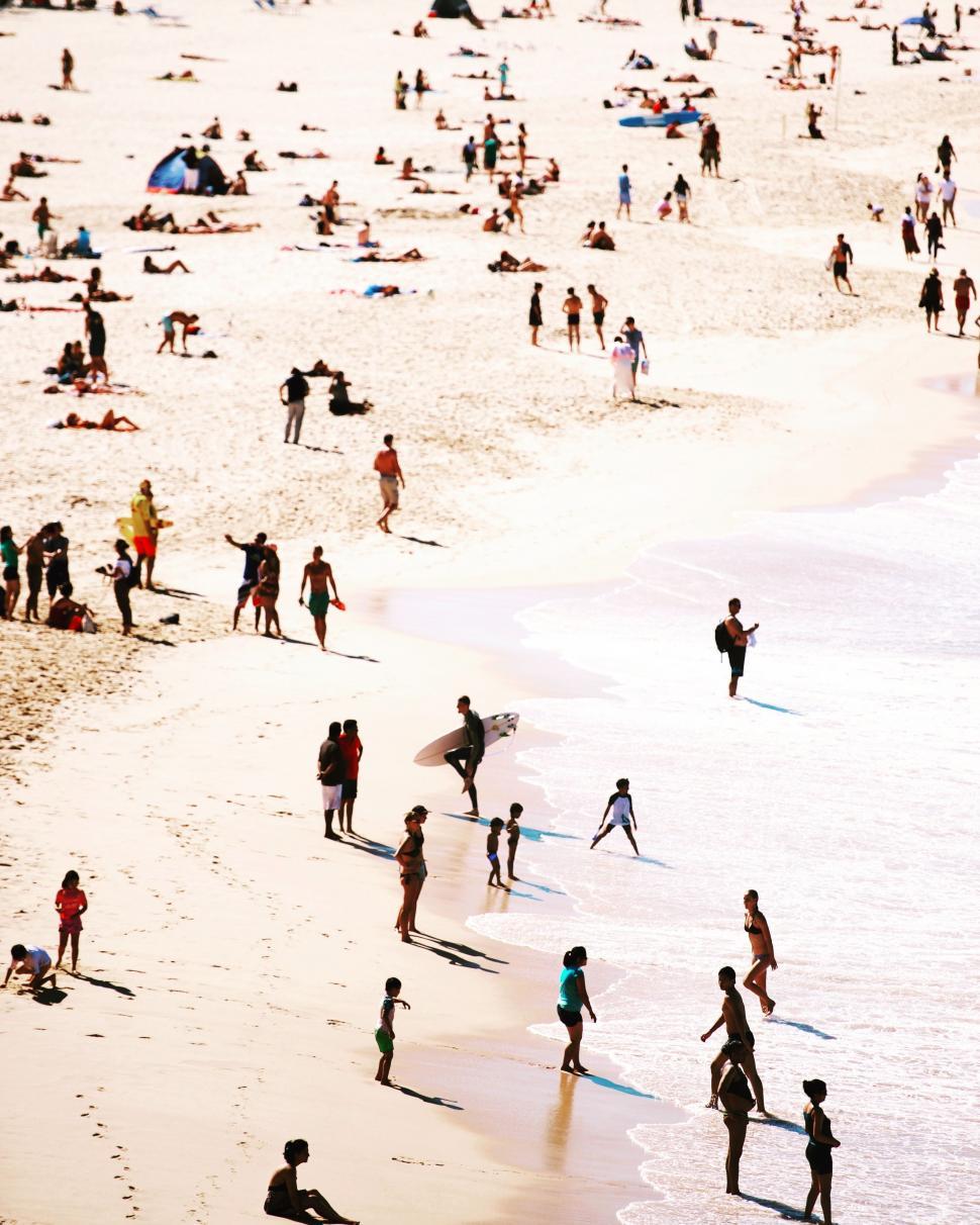 Free Image of Large Group of People Enjoying the Beach 