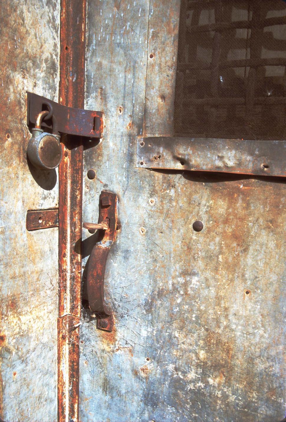 Free Image of Old metal door hardware 