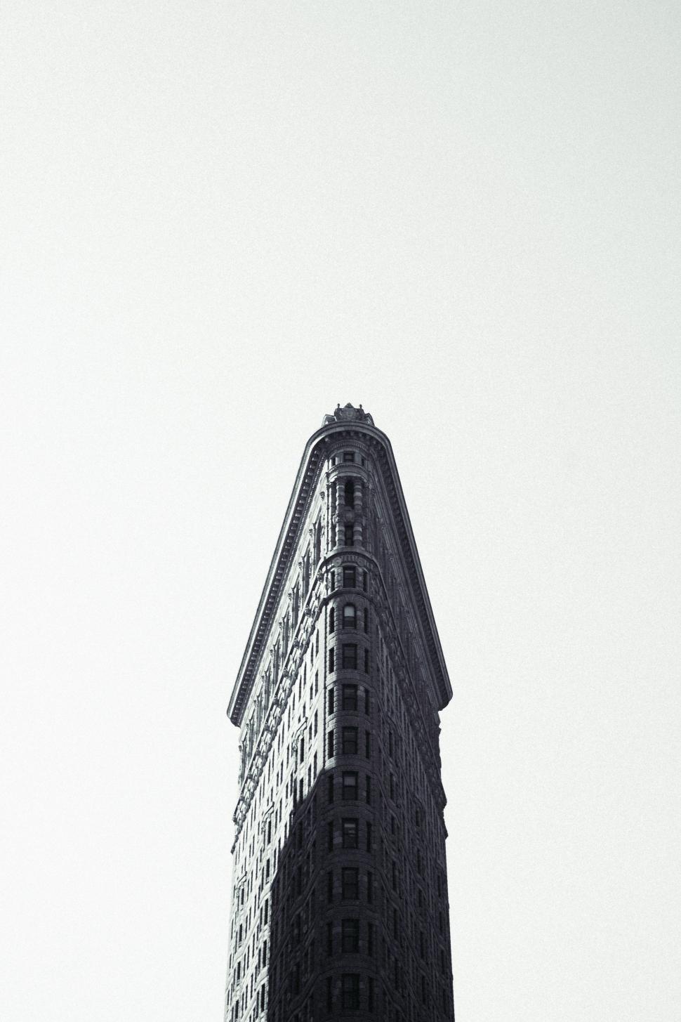 Free Image of Tall Black and White Building in Urban Landscape 