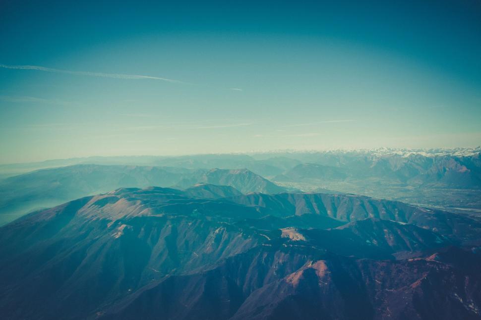 Free Image of Aerial View of a Mountain Range 