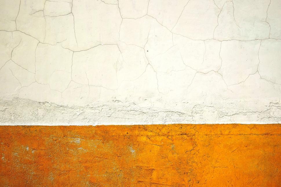 Free Image of Orange and White Wall With Yellow Stripe 