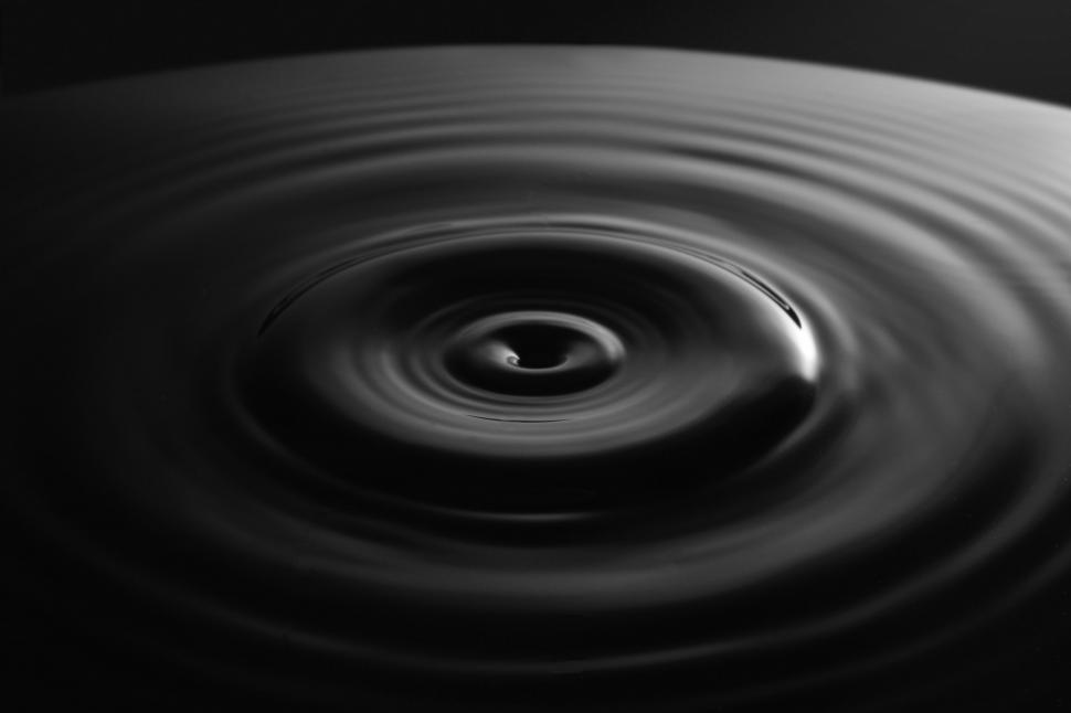 Free Image of Water Drop Splashing in Black and White 
