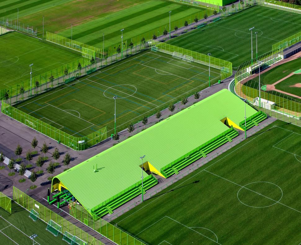 Free Image of Aerial View of a Soccer Field 