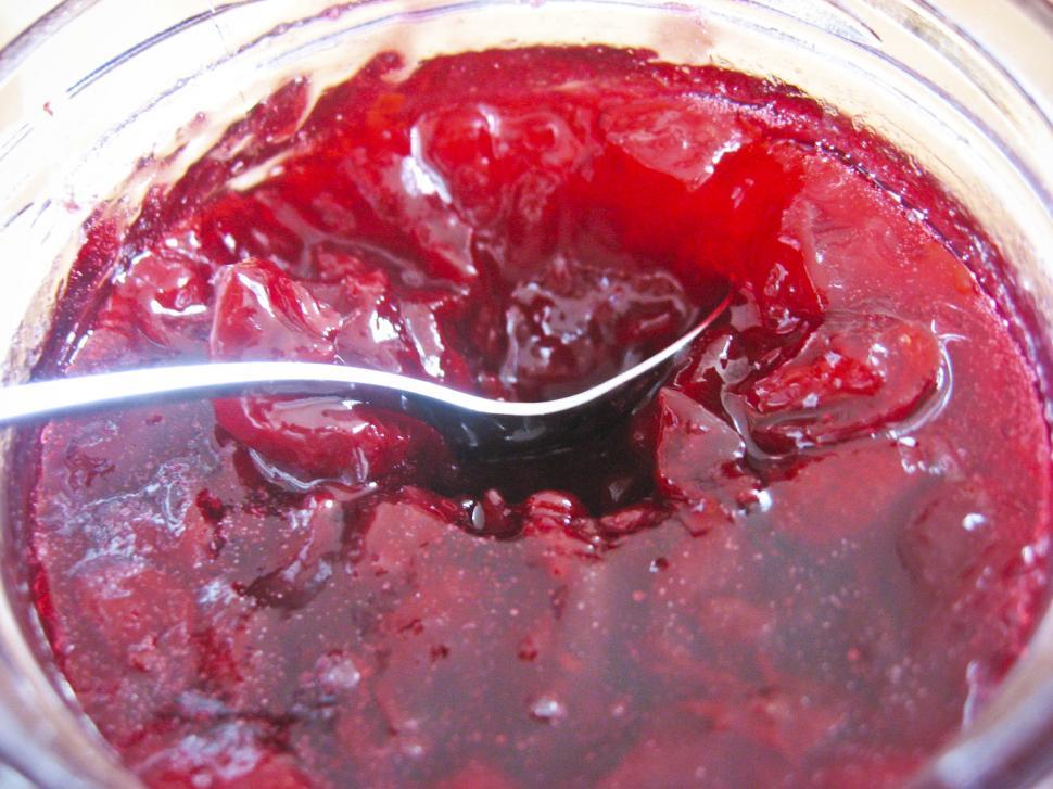 Free Image of cherry jam close 