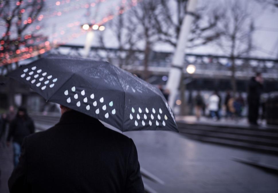 Free Image of Person Holding Umbrella on Rainy Day 