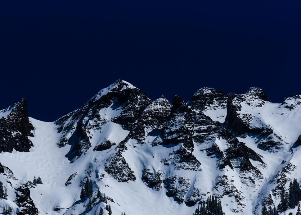 Free Image of Majestic Mountain Covered in Snow 