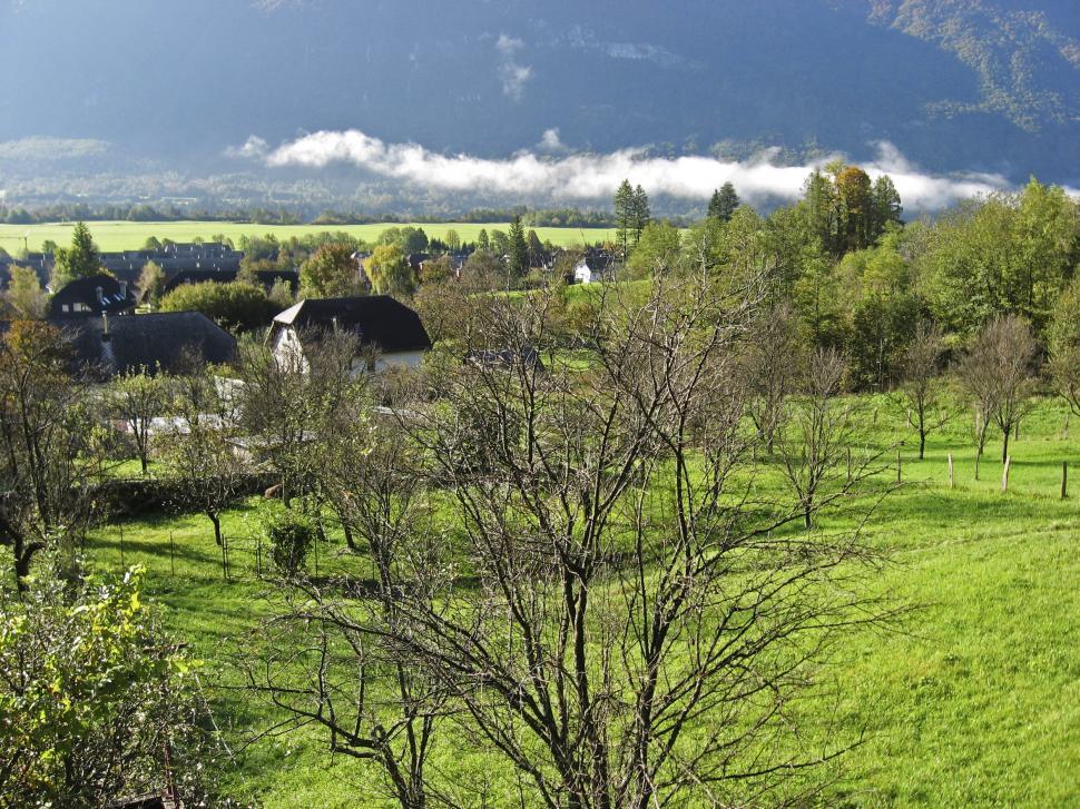 Free Image of Green Alpine countryside 