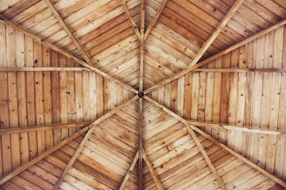 Free Image of Wooden Structure With Roof Made of Wood Planks 