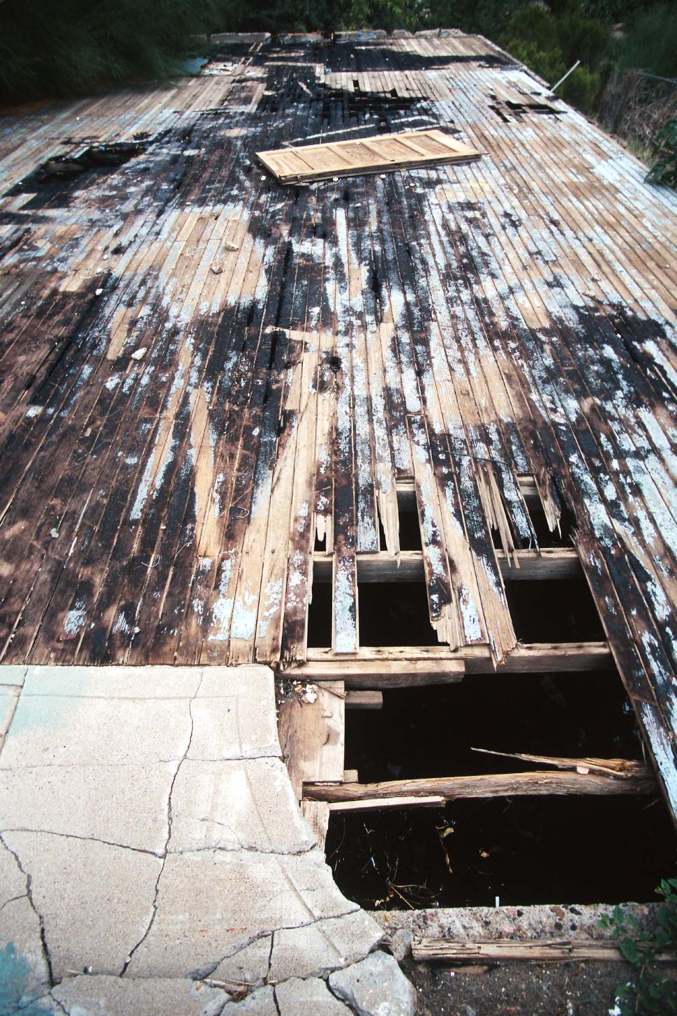 Free Image of Rotting wooden floor 