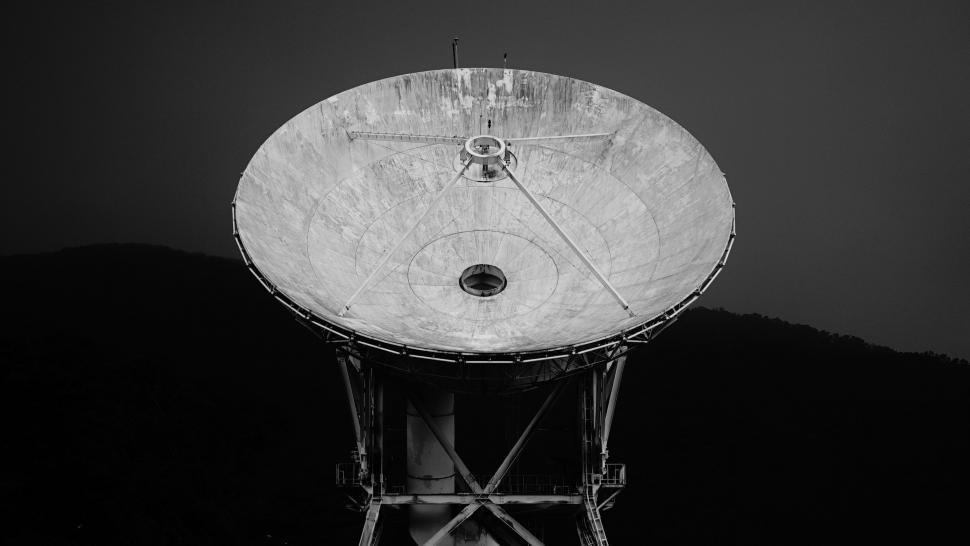 Free Image of Satellite Dish on Metal Stand 