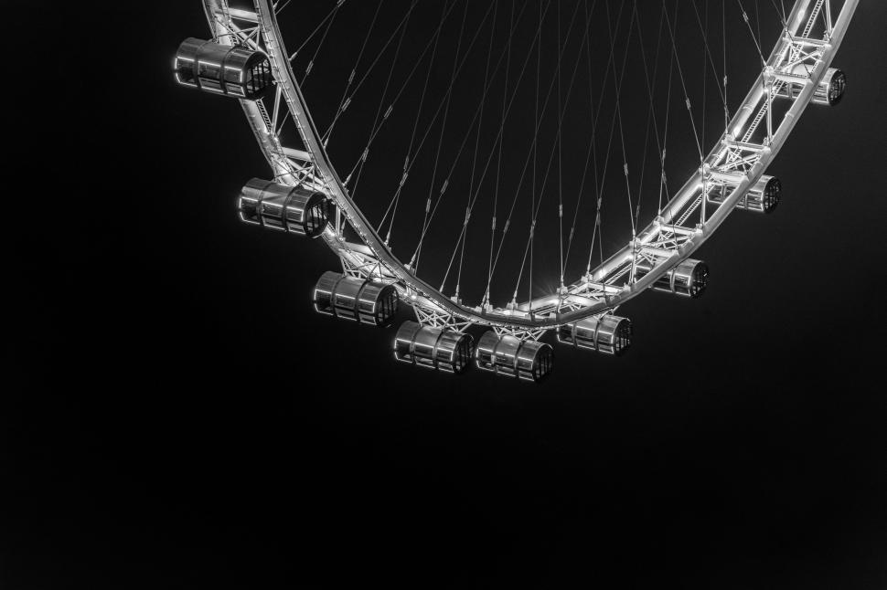 Free Image of Majestic Ferris Wheel Against the Sky 