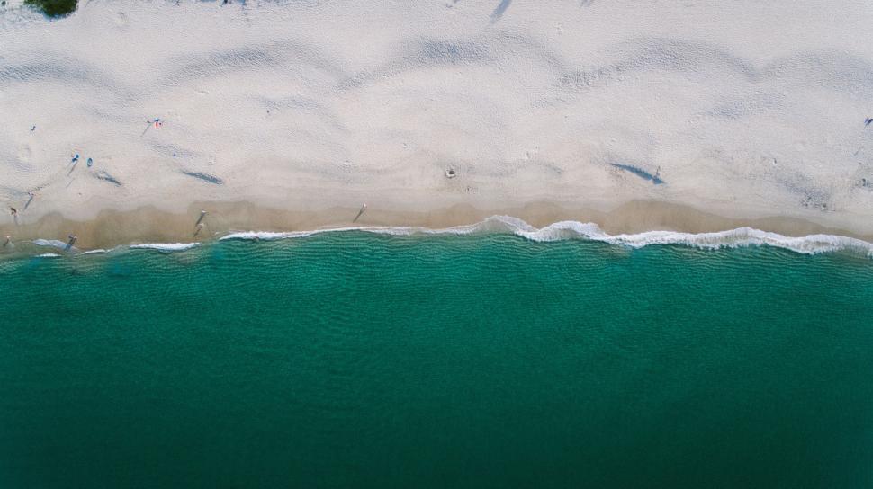 Free Image of Aerial View of a Beach and Ocean 