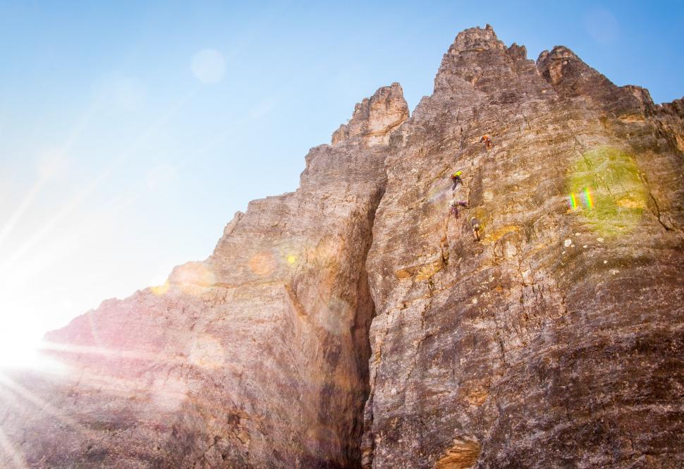 Free Image of Bright Sun Shines Through Mountain Rocks 