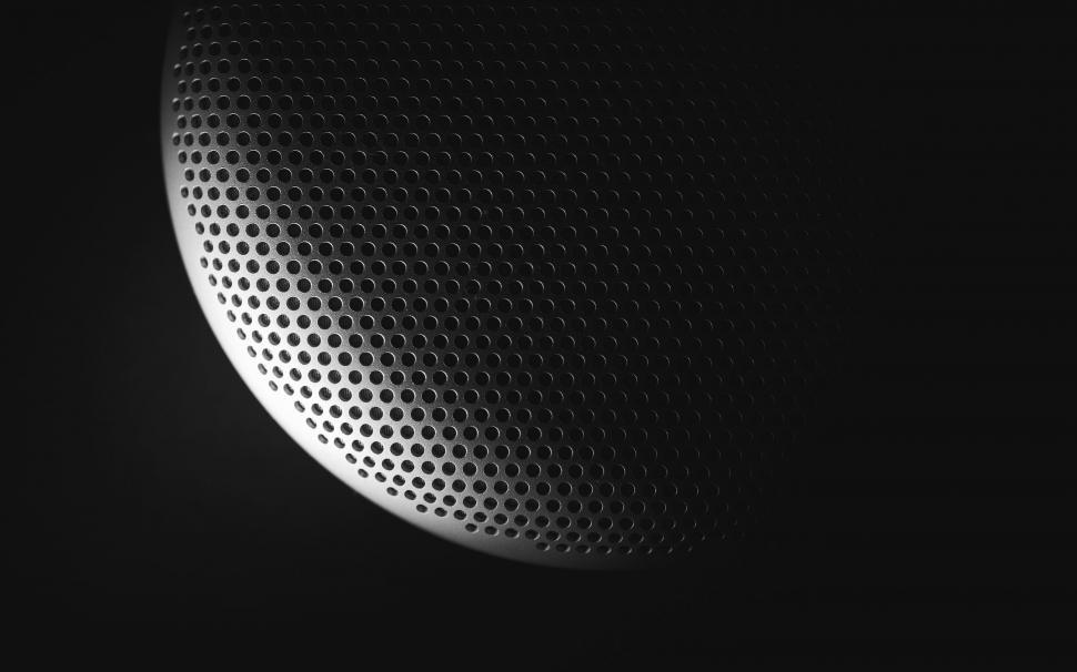 Free Image of Round Object in Black and White 