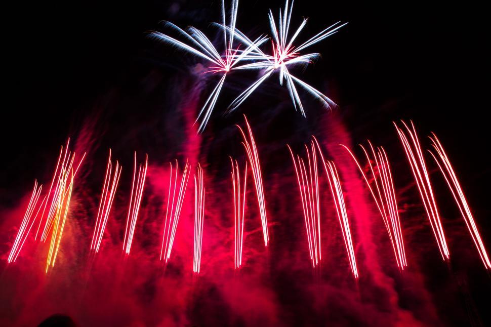 Free Image of Fireworks Illuminating the Night Sky 