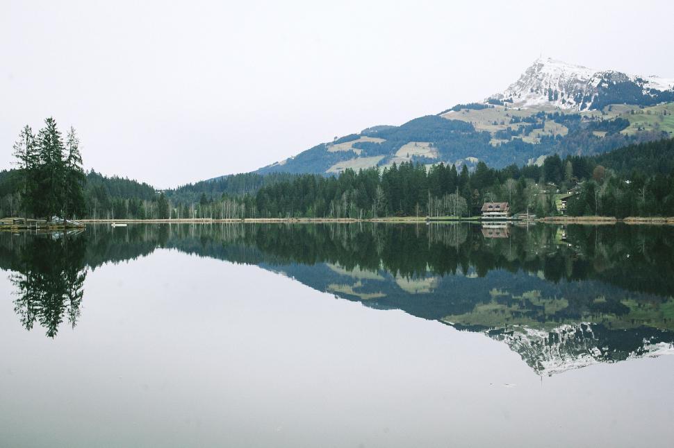 Free Image of Mountain Overlooking Lake 