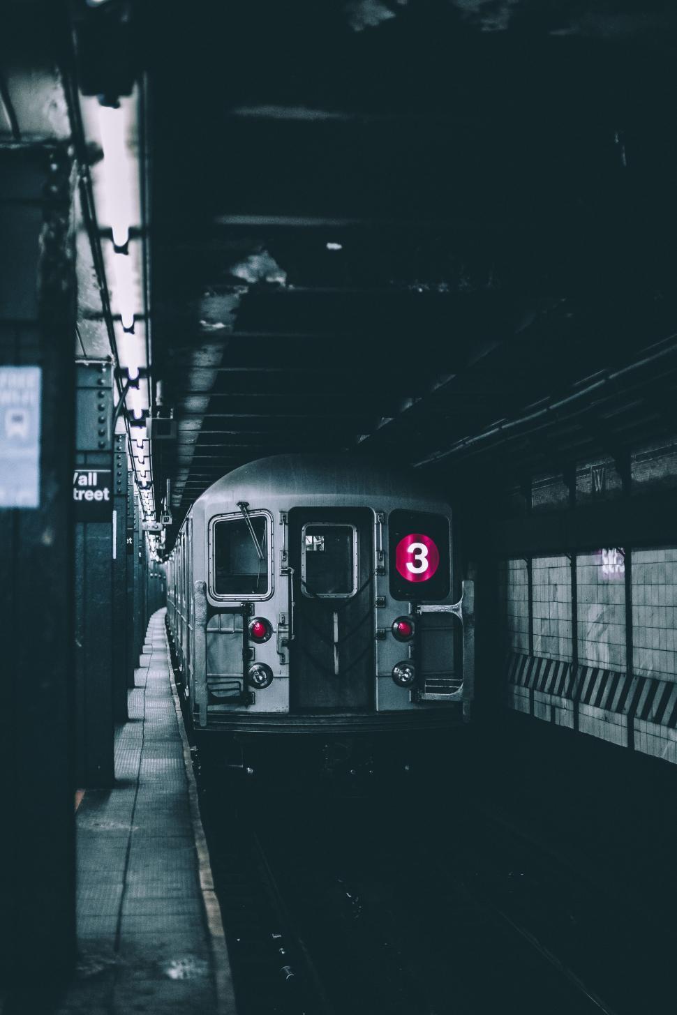 Free Image of Subway Train Arrival at Train Station 