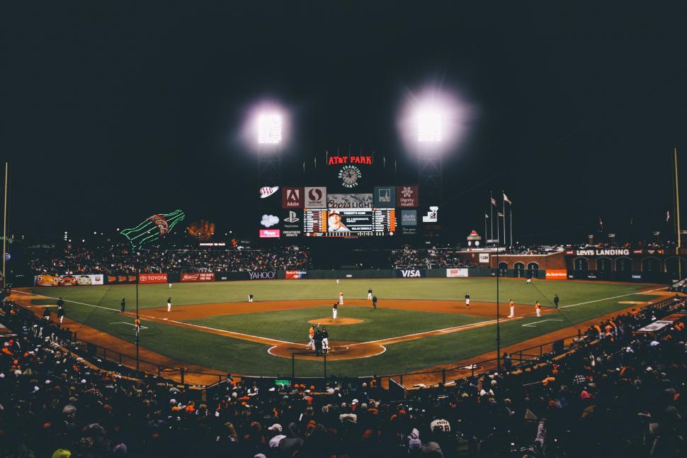 Free Image of A Baseball Stadium Buzzing With Fans 