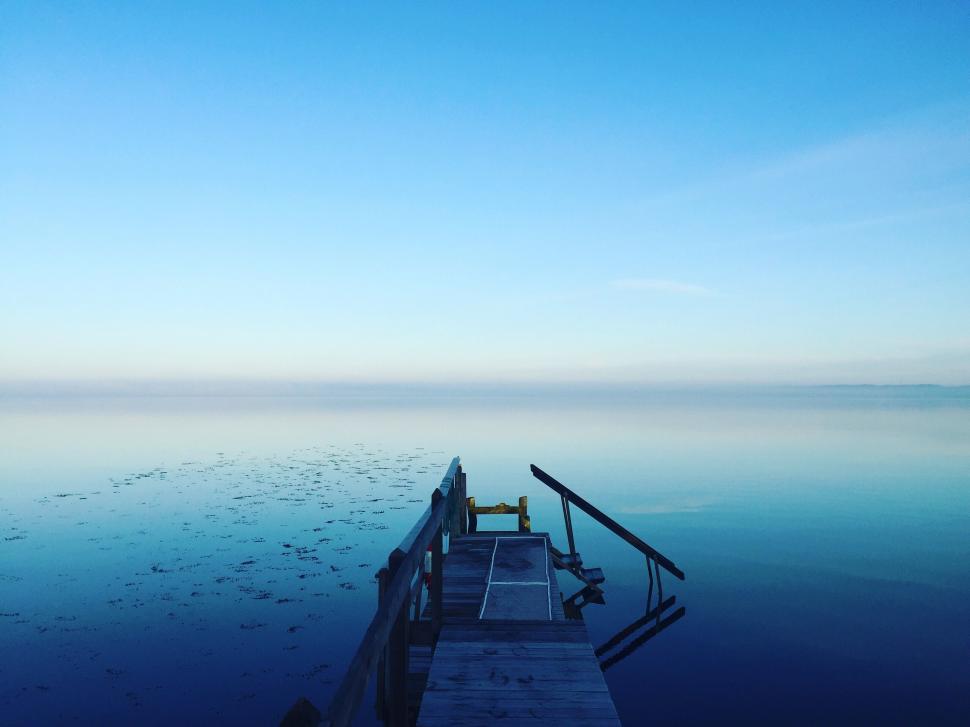 Free Image of Dock in the Middle of a Body of Water 