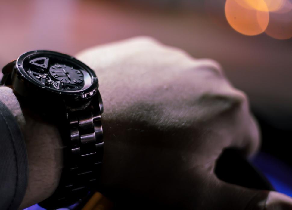 Free Image of Close Up of Person Wearing Watch 