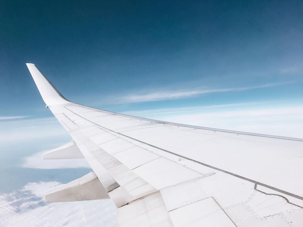 Free Image of Wing of Airplane in the Sky 