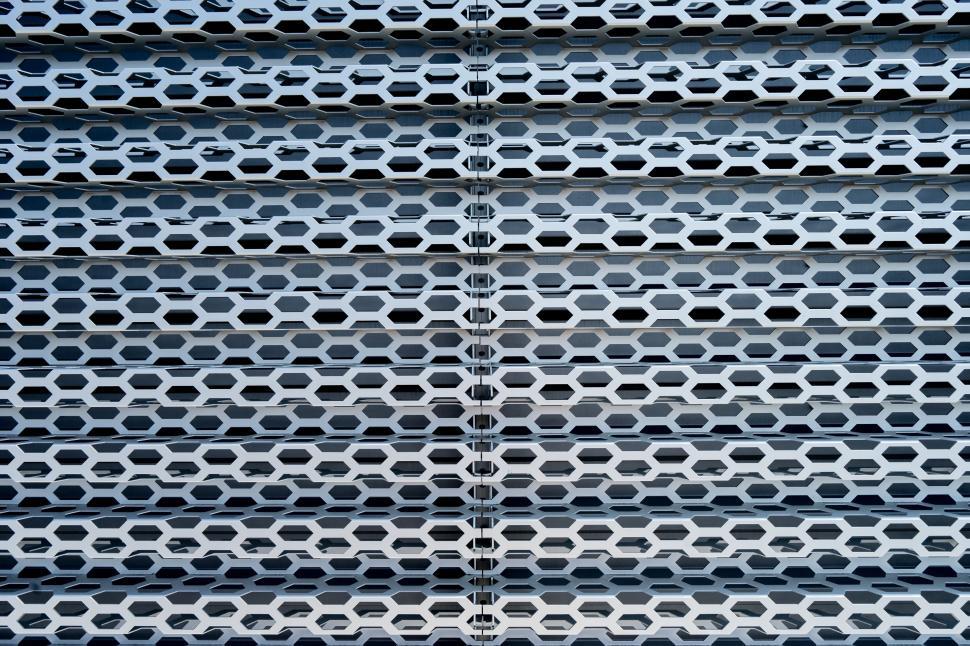 Free Image of Close Up of Metal Grill With Holes 