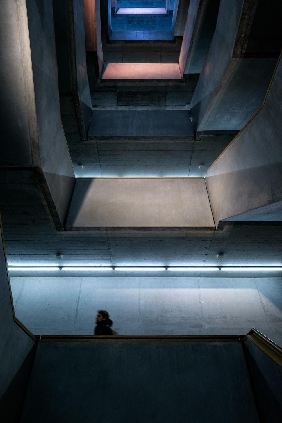 Free Image of Person Walking Up a Flight of Stairs 
