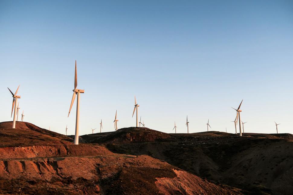 Free Image of Windmills on a Hill 