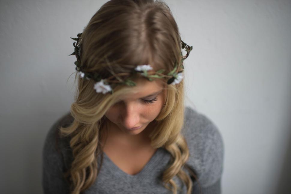 Free Image of Woman With Long Hair Wearing Flower Crown 