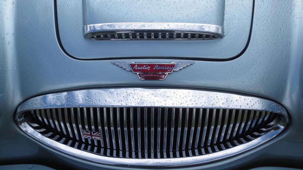 Free Image of Close Up of Front Grill of Classic Car 