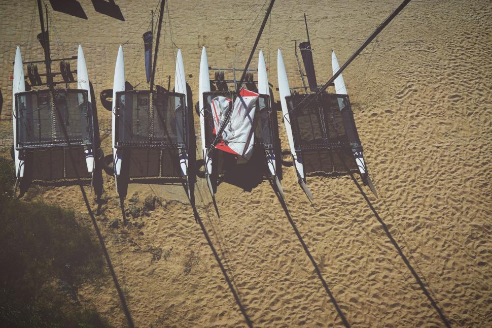 Free Image of Kites Resting in the Sand 