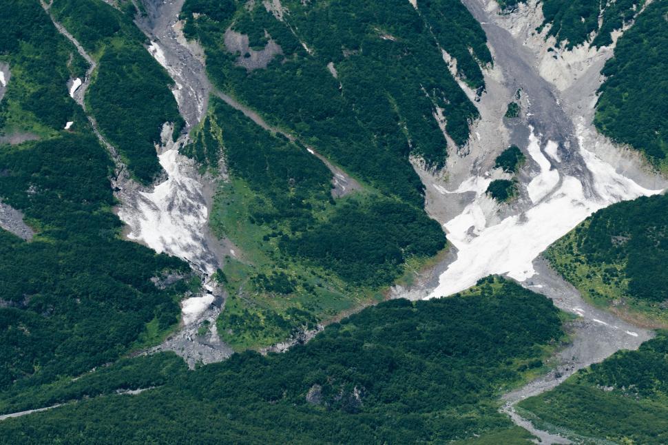 Free Image of Aerial View of Green Mountain Range 
