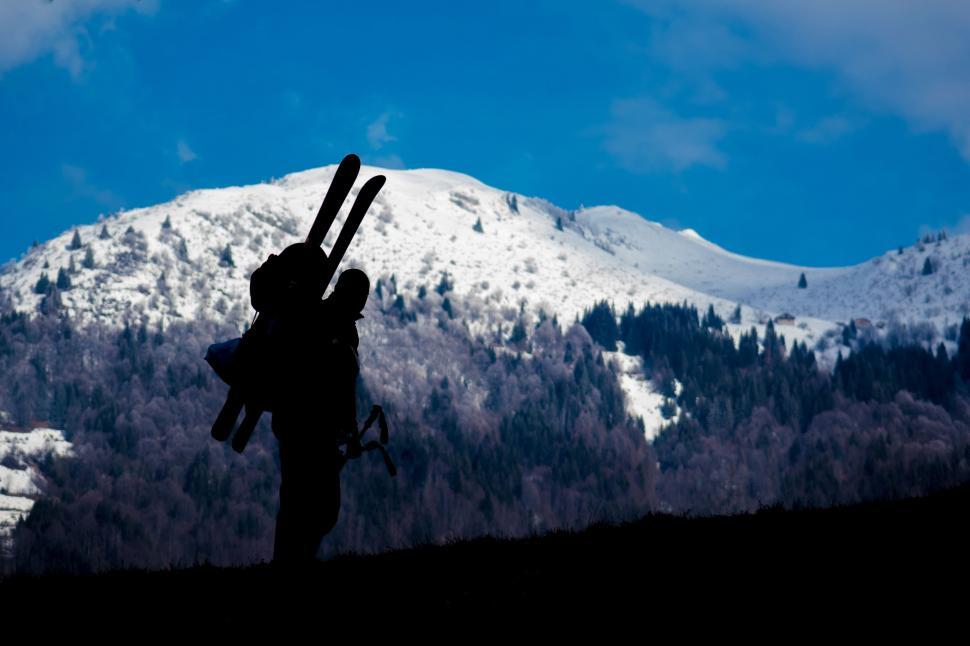 Free Image of Silhouette of Person Holding Baseball Bat 
