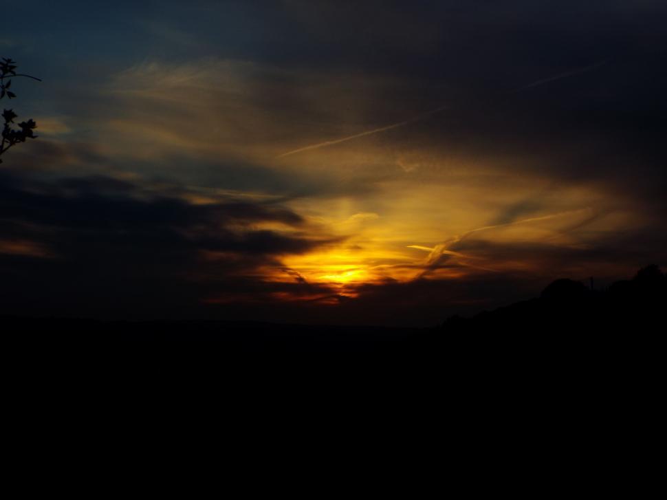 Free Image of Sun Setting Over Field 