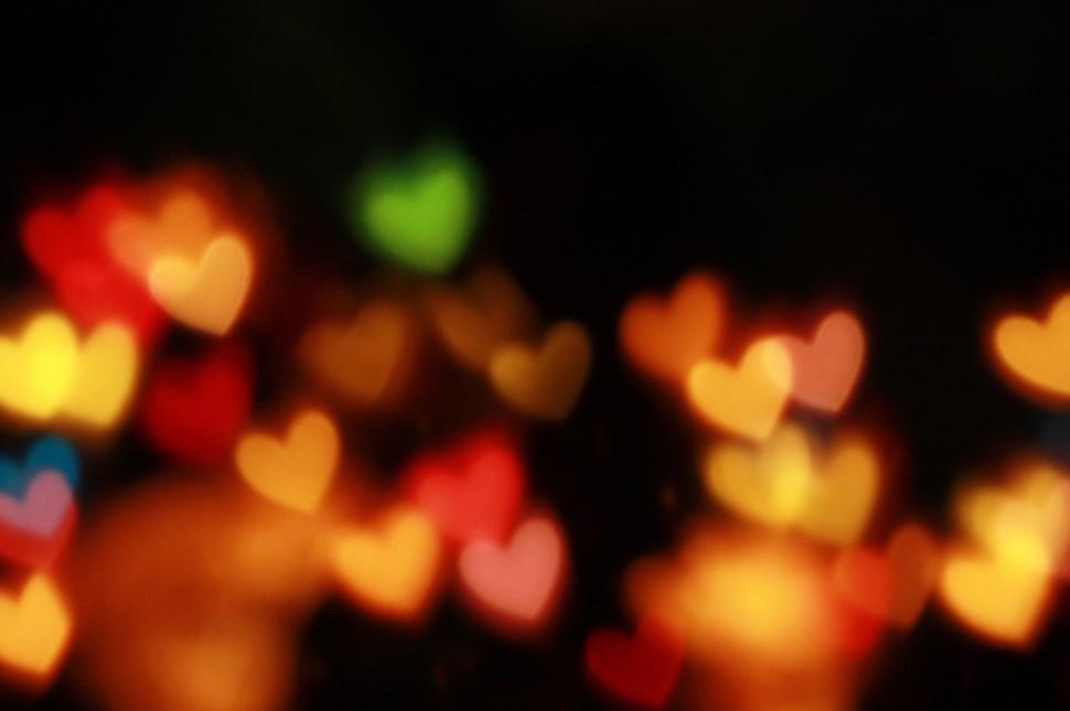 Free Image of Blurry Bunch of Hearts 