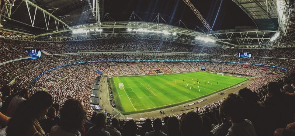 Free Image of Crowded Soccer Stadium During Match 