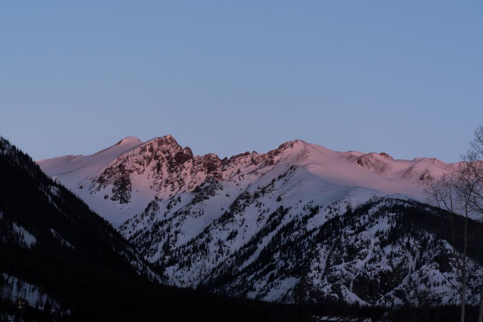 Free Image of Majestic Mountain Range at Sunset 