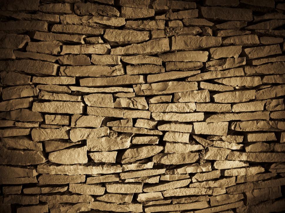 Download Free Stock Photo of Stacked stone wall 