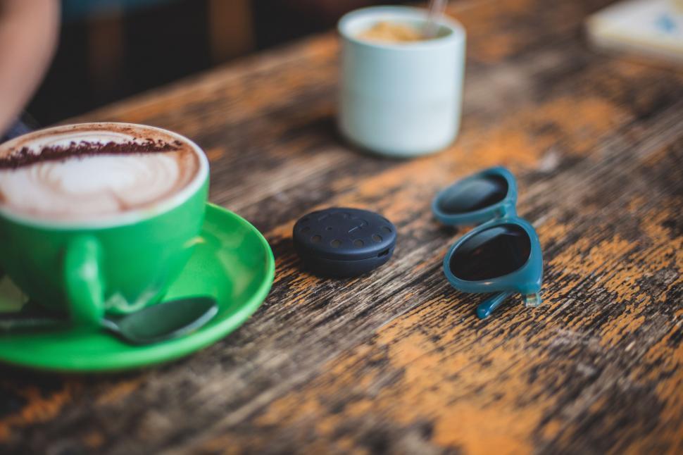 Free Image of A Cup of Coffee on a Wooden Table 