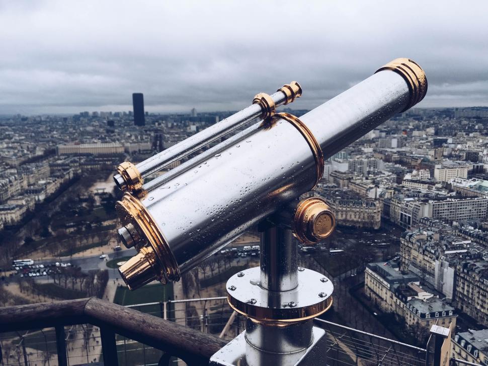 Free Image of Telescope Overlooking the City of Paris 