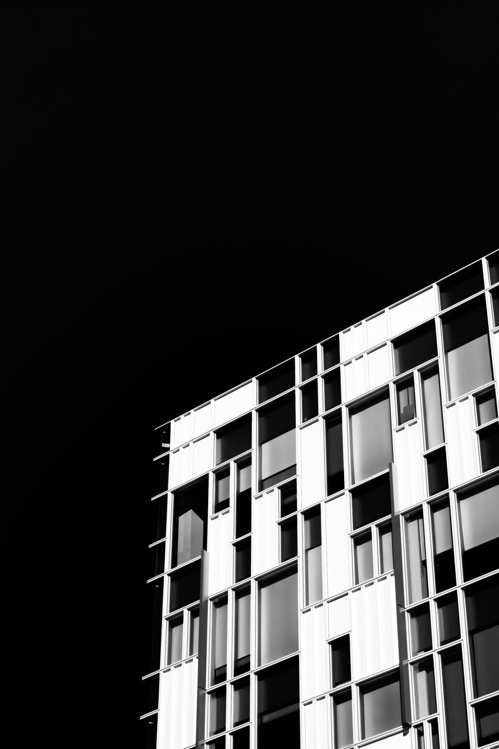 Free Image of Towering Building in Black and White 