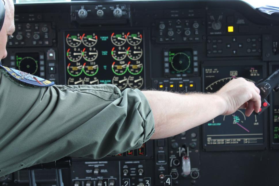 Free Image of Pilot in the Cockpit of a Plane 