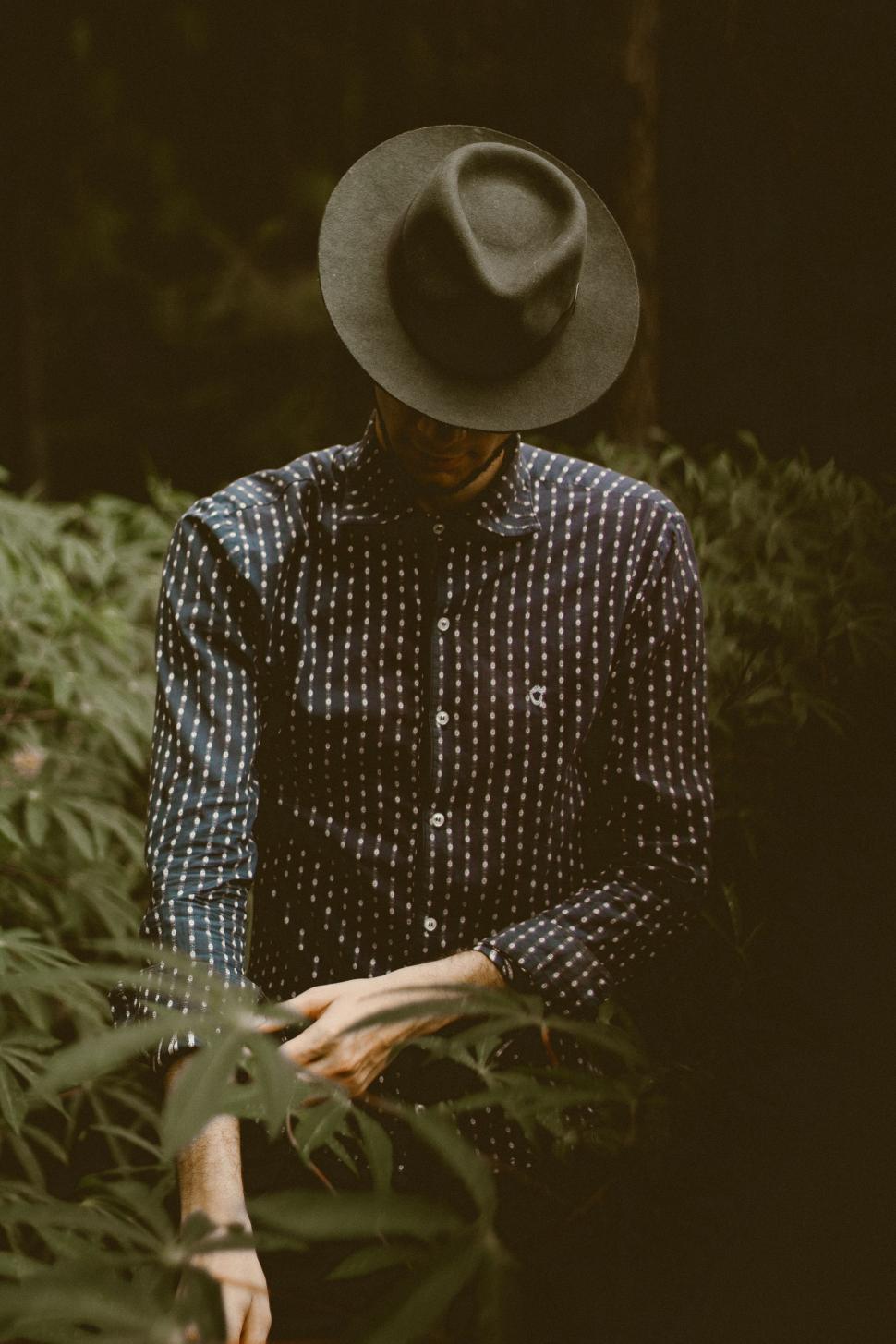 Free Image of Man Wearing Hat Standing in Field 